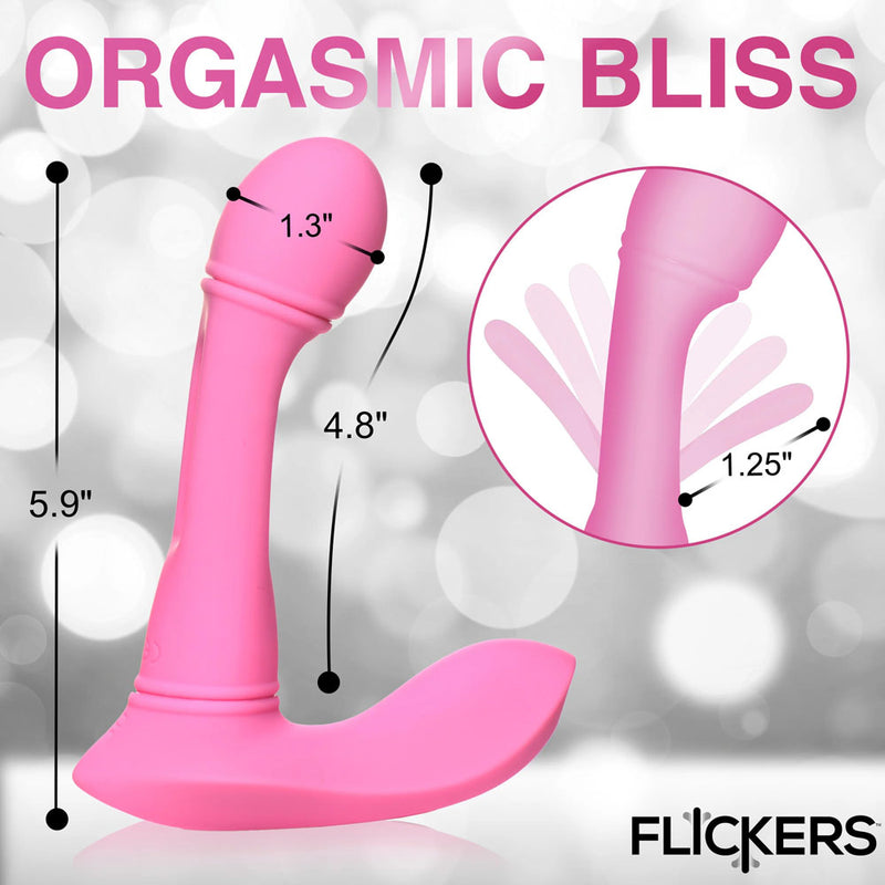 Inmi Flickers G-Flick Flicking G-Spot Vibrator - Pink 15 cm USB Rechargeable Flicking Vibrator with Remote