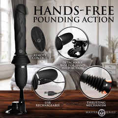 Master Series Ultimate Power Pounder - Black 30 cm USB Rechargeable Thrusting Vibrator