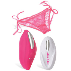 Adam & Eve Eve's Rechargeable Vibrating Panty With Remote - Pink Vibrating Panty with Remote Control