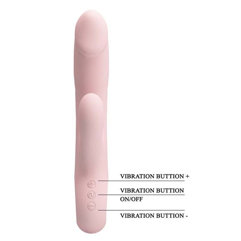 Party Up DAVE Rabbit Vibe - Pink - Pink 19 cm USB Rechargeable Rabbit Vibrator
