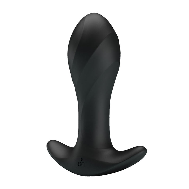 Party Up KEITH Vibrating Plug - Black 10.5 cm USB Rechargeable Vibrating Butt Plug