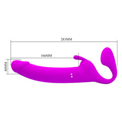 Party Up OLIVER Strapless Strap-On - Purple 28.3 cm USB Rechargeable Strapless Strap-On