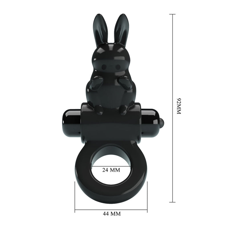 Party Up LEO Vibrating Cock Ring - Black Vibrating Cock Ring
