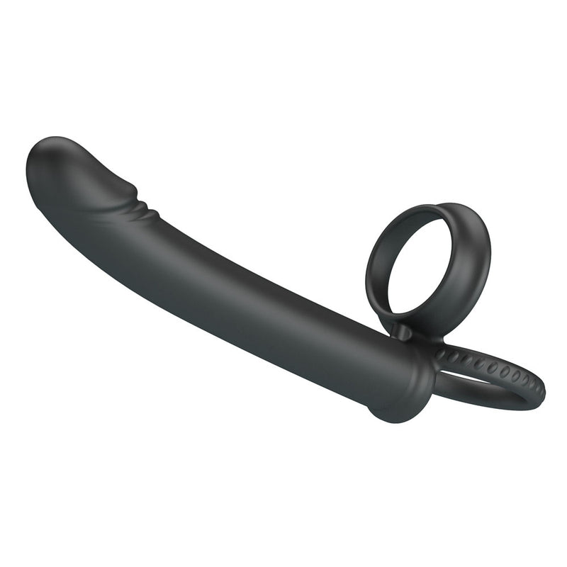 Party Up MARTIN Double Penetrator - Black Cock & Ball Rings with Double Penetrator