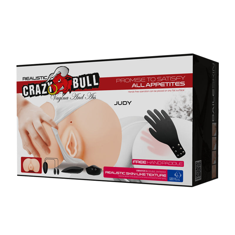 CRAZY BULL JUDY Vibrating Doggy Torso - Flesh Vibrating Doggy-Style Masturbator