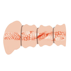 CRAZY BULL ROSSI Vagina Stroker - Flesh Vagina Stroker with Tightening Rings