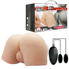 CRAZY BULL Vibrating Doggy Torso - Flesh Vibrating Doggy Style Torso Masturbator
