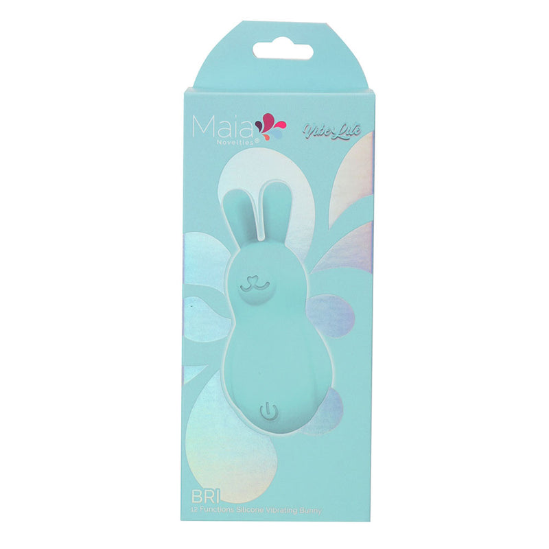 Maia BRI - Teal - Teal 9 cm USB Rechargeable Vibrating Bunny Bullet
