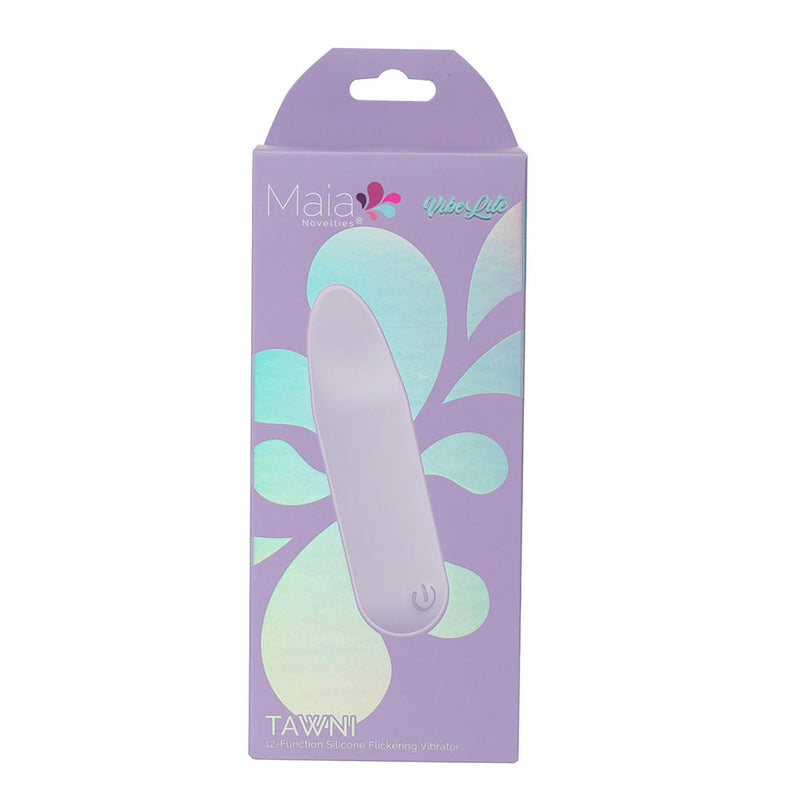 Maia TAWNI - Lavender - Lavender 9 cm USB Rechargeable Bullet with Flickering Tip