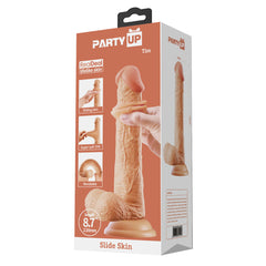 Party Up TIM Slide Skin Dong - Flesh 22 cm Flexible Dildo