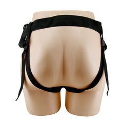 Party Up NELSON Vibrating Strap-On - Brown 17.5 cm Vibrating Hollow Strap-On