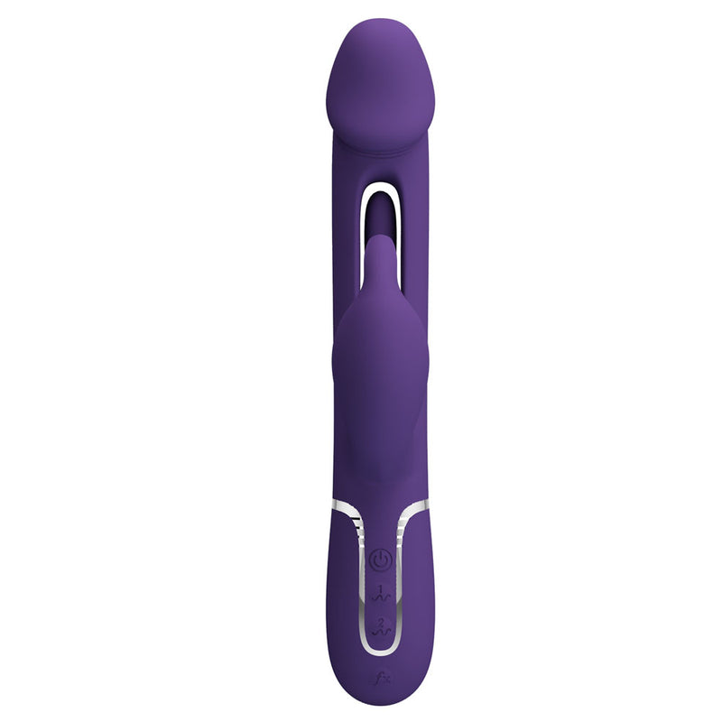 Party Up DAVID Swinging Vibe - Purple - Purple 23.2 cm USB Rechargeable Rabbit Vibrator with Flicking Arm