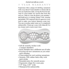 Adam & Eve Triple Chamber Ball Drainer - Clear Masturbator Sleeve