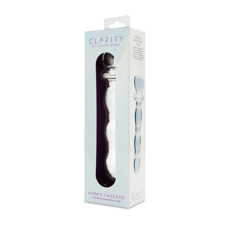 Clarity - Hera's Cascade - Clear 15 cm Glass Dildo