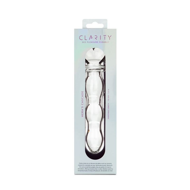Clarity - Hera's Cascade - Clear 15 cm Glass Dildo