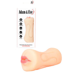 Adam & Eve Bang & Blow Deep Throat Stroker - Flesh Vagina & Mouth Dual Ended Stroker
