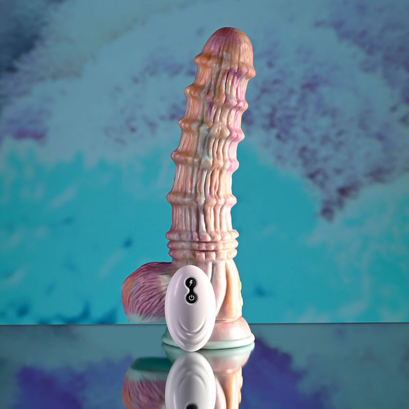 Evolved FANTASY - Multicoloured 27.6 cm USB Rechargeable Vibrating Fantasy Dildo with Remote