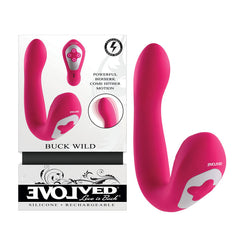 Evolved BUCK WILD - Pink USB Rechargeable Flicking Vibrator
