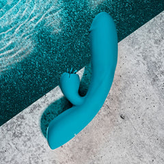 Evolved FIERCE FLICKER - Blue 19.5 cm USB Rechargeable Rabbit Flicker Vibrator