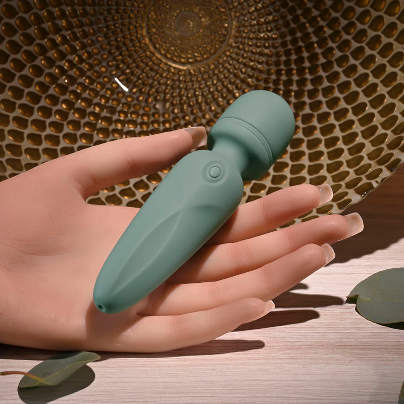 Evolved RUMBLE WAND - Olive Greeb 13.4 USB Rechargeable Mini Massage Wand