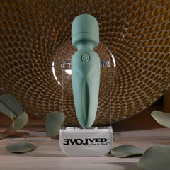Evolved RUMBLE WAND - Olive Greeb 13.4 USB Rechargeable Mini Massage Wand