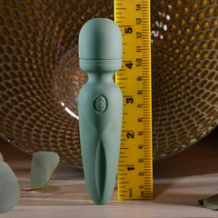 Evolved RUMBLE WAND - Olive Greeb 13.4 USB Rechargeable Mini Massage Wand