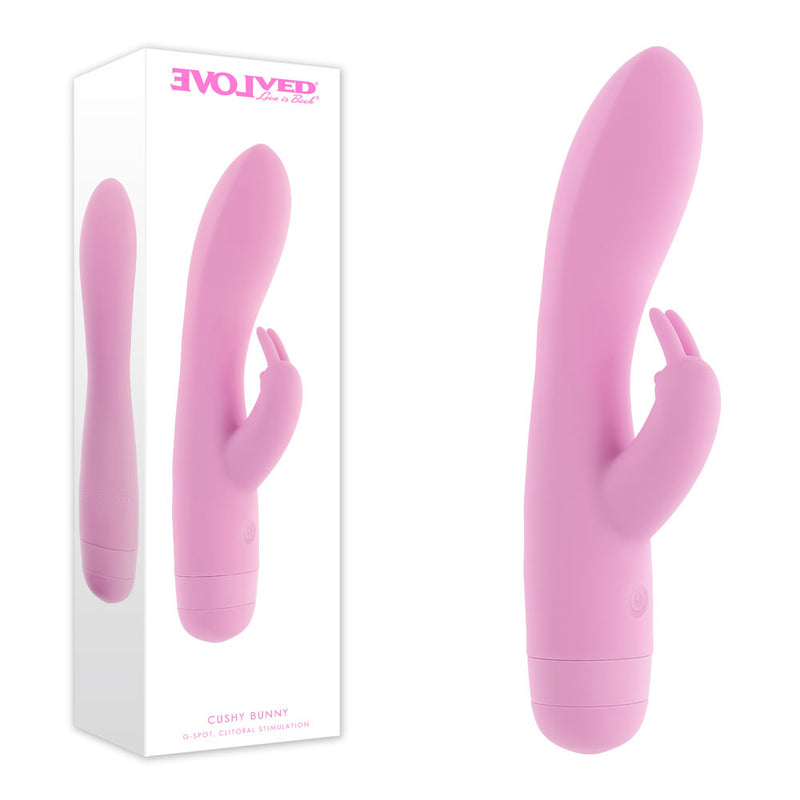 Evolved CUSHY BUNNY - Pink 19.1 cm USB Rechargeable Rabbit Vibrator