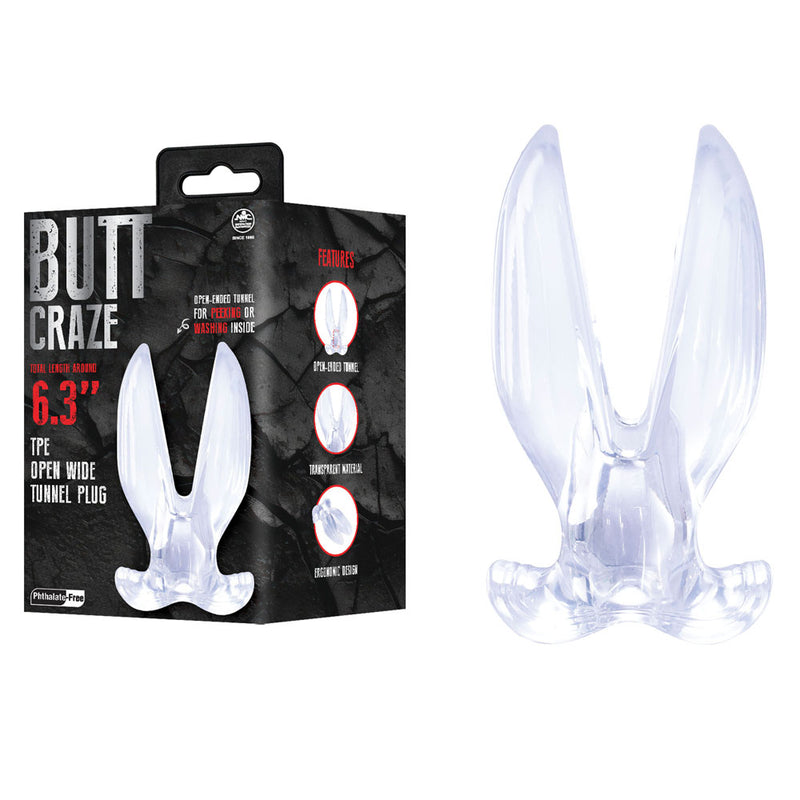 Butt Craze - Clear 16 cm Gaping Butt Plug