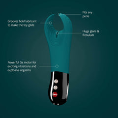 Fun Factory MANTA deep sea blue-black - Deep Sea Blue 18 cm USB Rechargeable Mens & Couples Vibrator