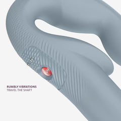 Fun Factory SHARE VIBE PRO cool grey - Grey USB Rechargeable Strapless Strap-On