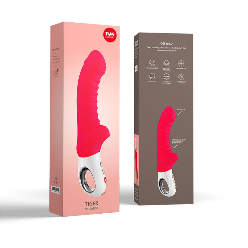 Fun Factory TIGER india red - Red 22.3 USB Rechargeable Vibrator