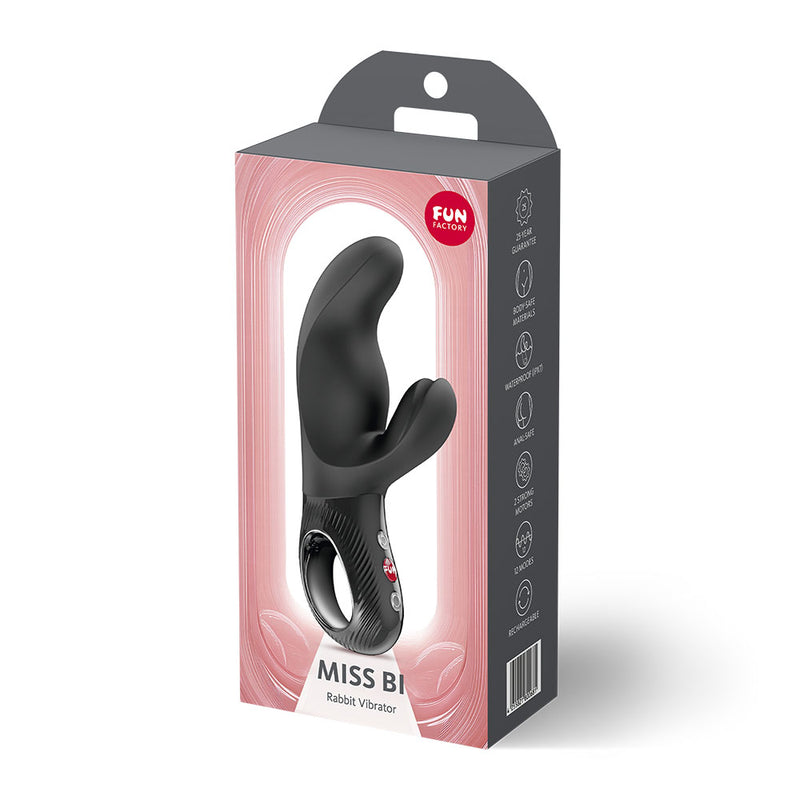 Fun Factory MISS BI Black - Black 17 cm USB-C Rechargeable Vibrator