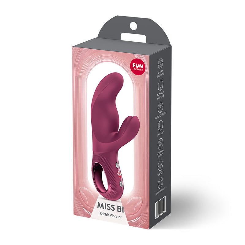 Fun Factory MISS BI Wine Red - Wine Red 17 cm USB-C Rechargeable Vibrator