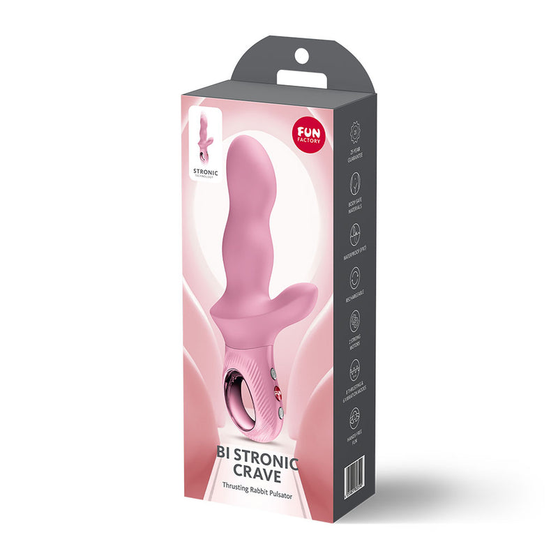 Fun Factory BI STRONIC CRAVE Rose - Rose USB-C Rechargeable Thrusting Vibrator