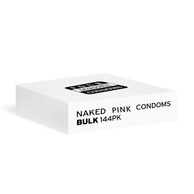 Four Seasons Naked Pink Condoms - Bulk Box of 144