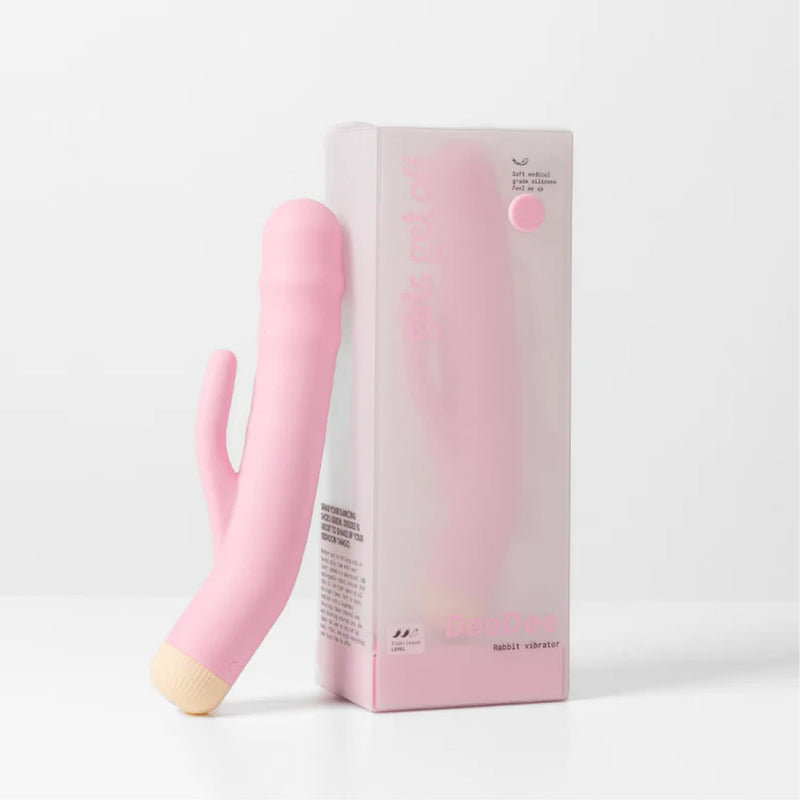 Girls Get Off - DeeDee - Pink 19 cm USB Rechargeable Thrusting Rabbit Vibrator