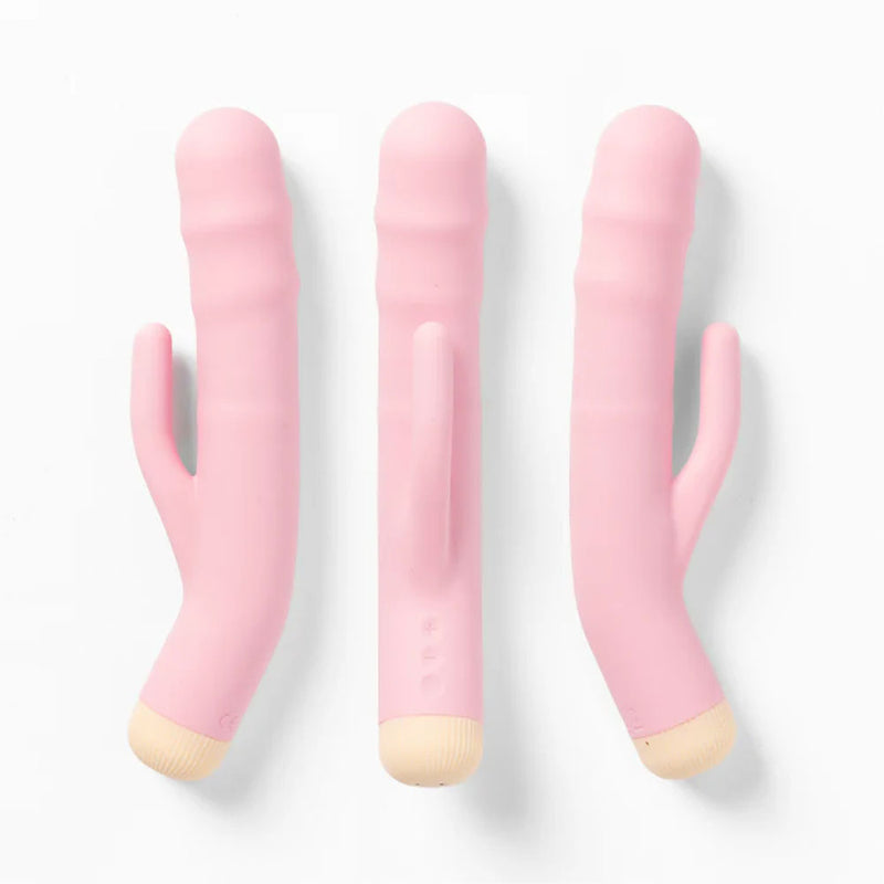 Girls Get Off - DeeDee - Pink 19 cm USB Rechargeable Thrusting Rabbit Vibrator