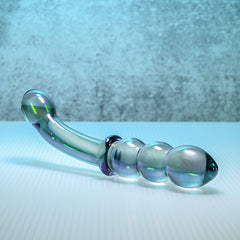 Gender X LUSTROUS GALAXY WAND - Blue/Violet Glass 18.5 cm Double Ended Massager