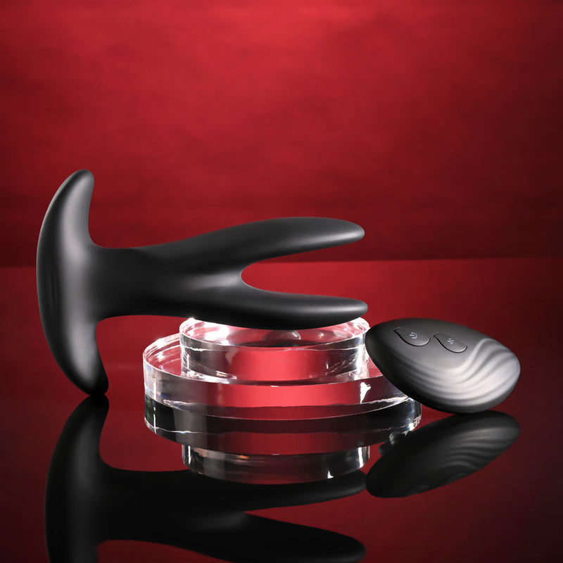 Gender X SPREAD THE LOVE - Black USB Rechargeable Stretching Anal Plug with Wireless Remote