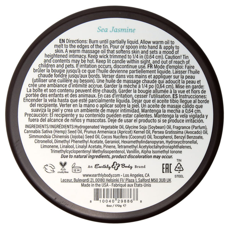 EB Aphrodisiac Massage Candle - Sea Jasmine - Sea Jasmine Scented Massage Candle - 170 g