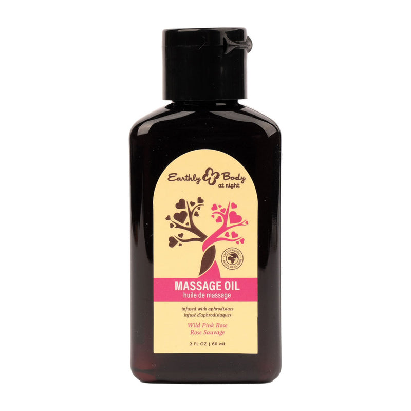 EB Hemp Seed Massage Oil WILD PINK ROSE - 60 ml - Wild Pink Rose Scented Massage Oil - 60 ml Bottle