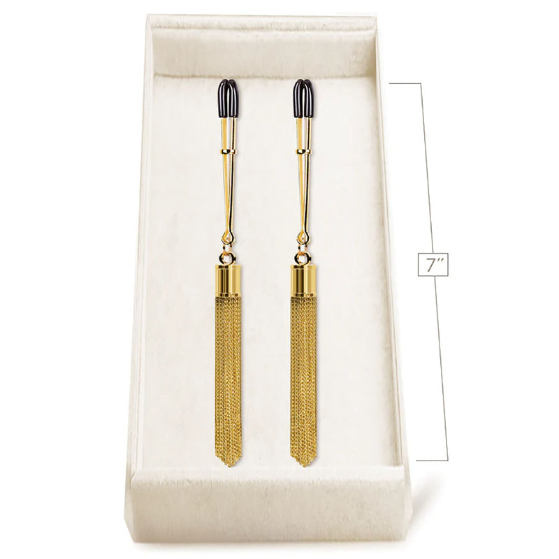 Couture Clip - Shimmer & Chic - Gold Nipple Clamps - Set of 2