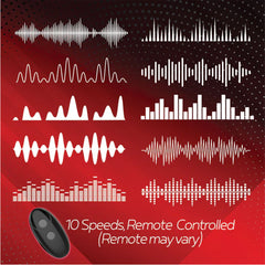 Red Dot Rings - V1 - Black USB Rechargeable Vibrating Cock Ring with Remote