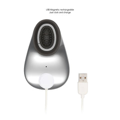 Twitch 1 - Silver - Silver USB Rechargeable Suction Vibrator
