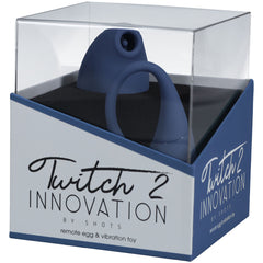 Twitch 2 - Blue - Blue US Rechargeable Suction Vibrator with Remote Vibrating Egg