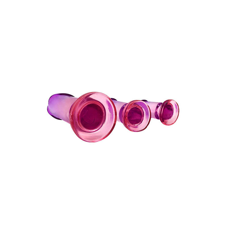 Adam & Eve SUNSET DREAMS Anal Training Kit - Pink/Purple Anal Training Set - Set of 3 Plugs