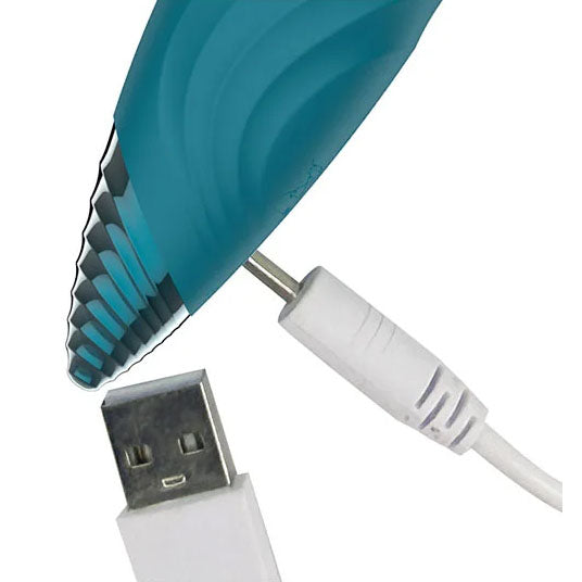 Adam & Eve DEW DROP - Green 12.7 cm USB Rechargeable Mini Massager Wand