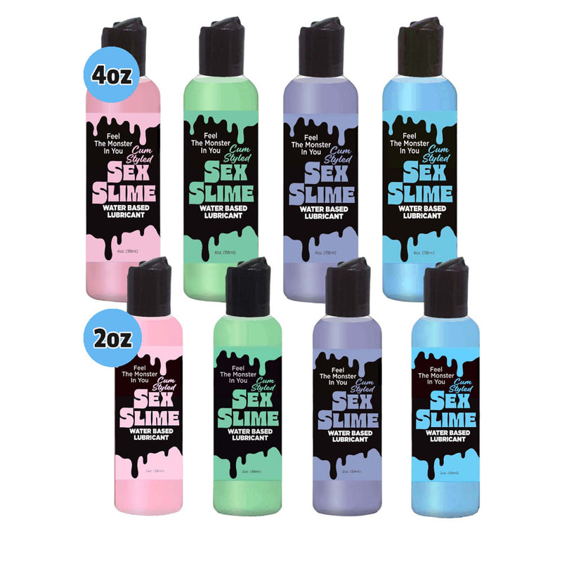 Sex Slime Cum Style Creature Lube - Pink 60 ml - Green Cum Style Water Based Lubricant - 60 ml Bottle