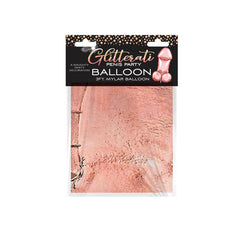 Glitterati - Penis Party Balloon 90cm Mylar - Rose Gold 90 cm Novelty Balloon