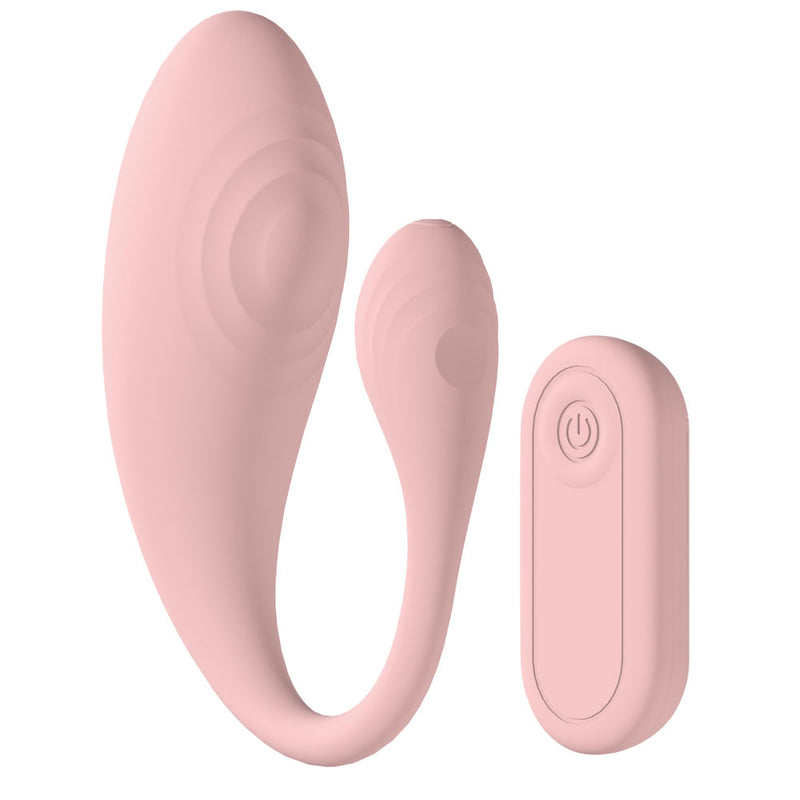 LOVELINE Wave - Pink USB Rechargeable C-Shaped Vibrator with Remote